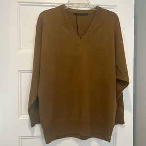 Brand New Jenni Kayne Charlie V-Neck Sweater Amber XXS